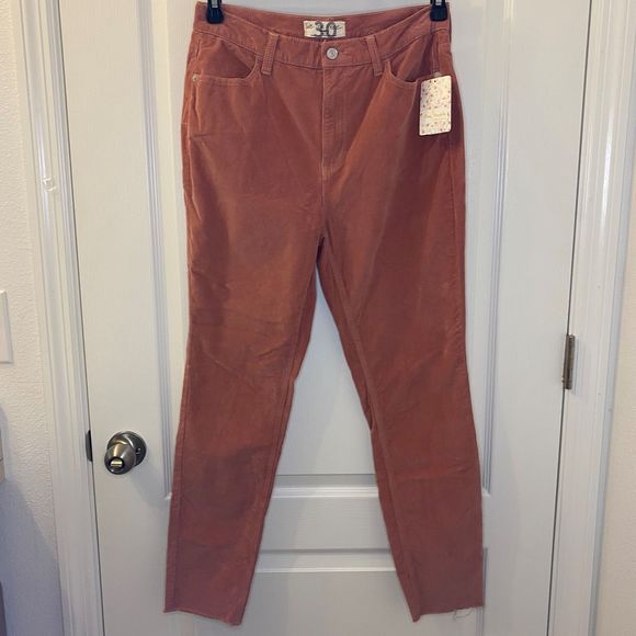NWT Free People Modern Mauve Corduroy Pants - Picture 1 of 9